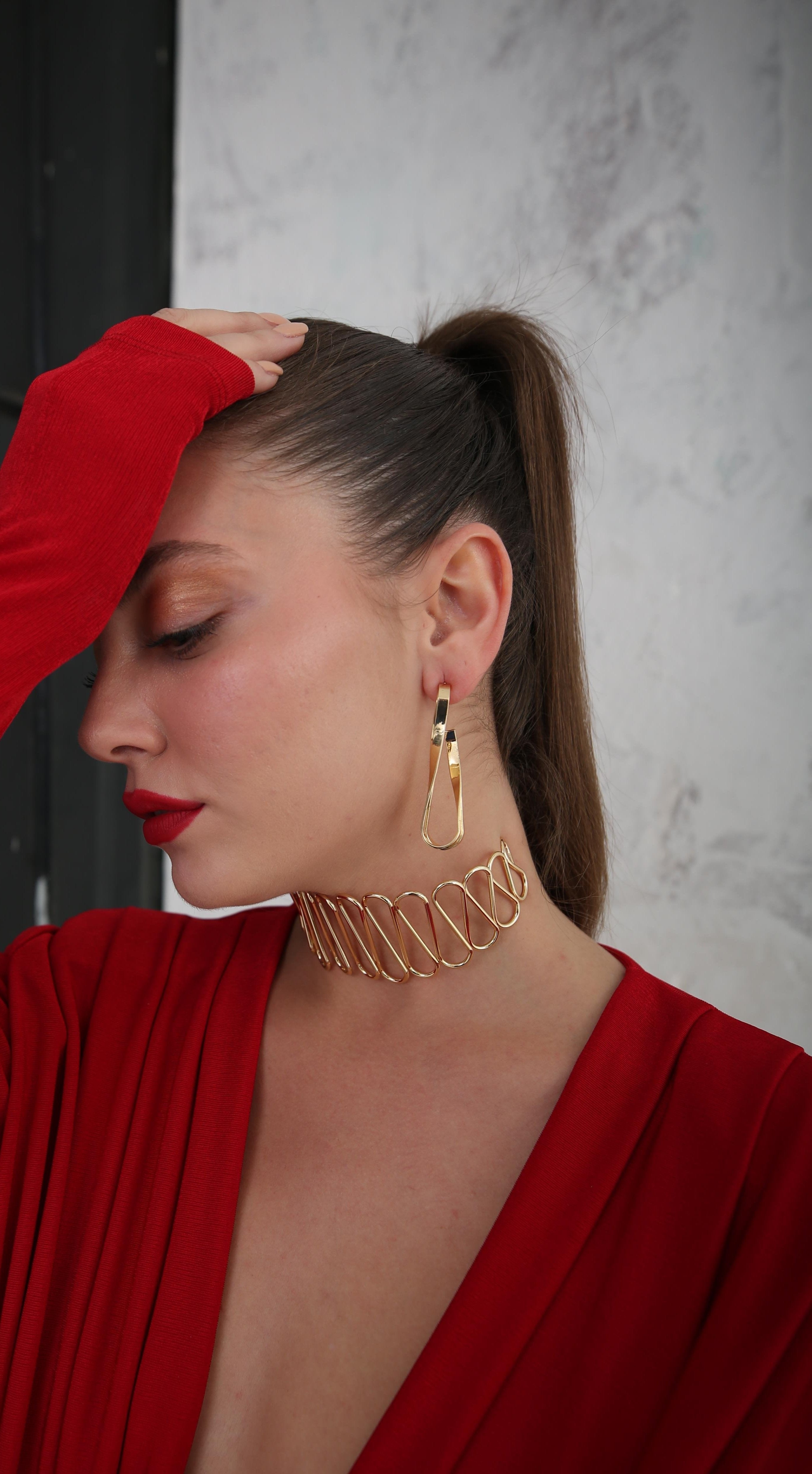 Linear Luxe Drop Earrings