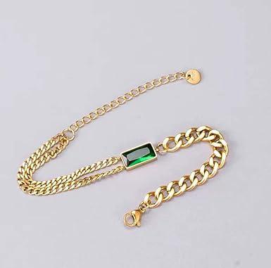 Timeless  Emerald Chain Bracelet