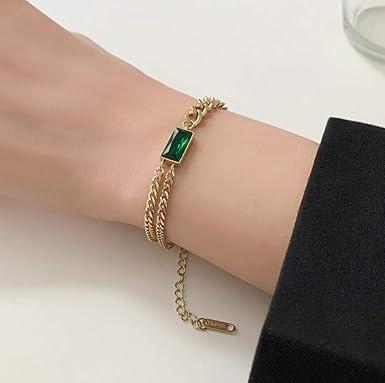 Timeless  Emerald Chain Bracelet